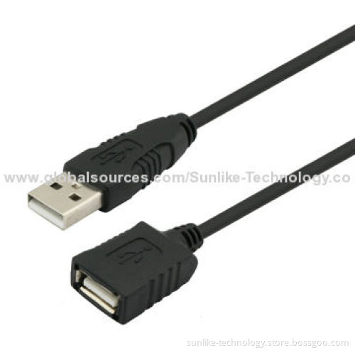 USB Cable with USB A Male to USB A Female, 28AWG Connector